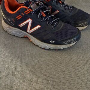 New Balance Dark Blue and Bright Orange Sneakers